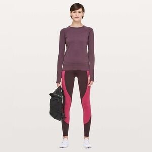 Lululemon Wake & Train Tight Size 6 Burgundy Pink High Rise Athletic Yoga Pants